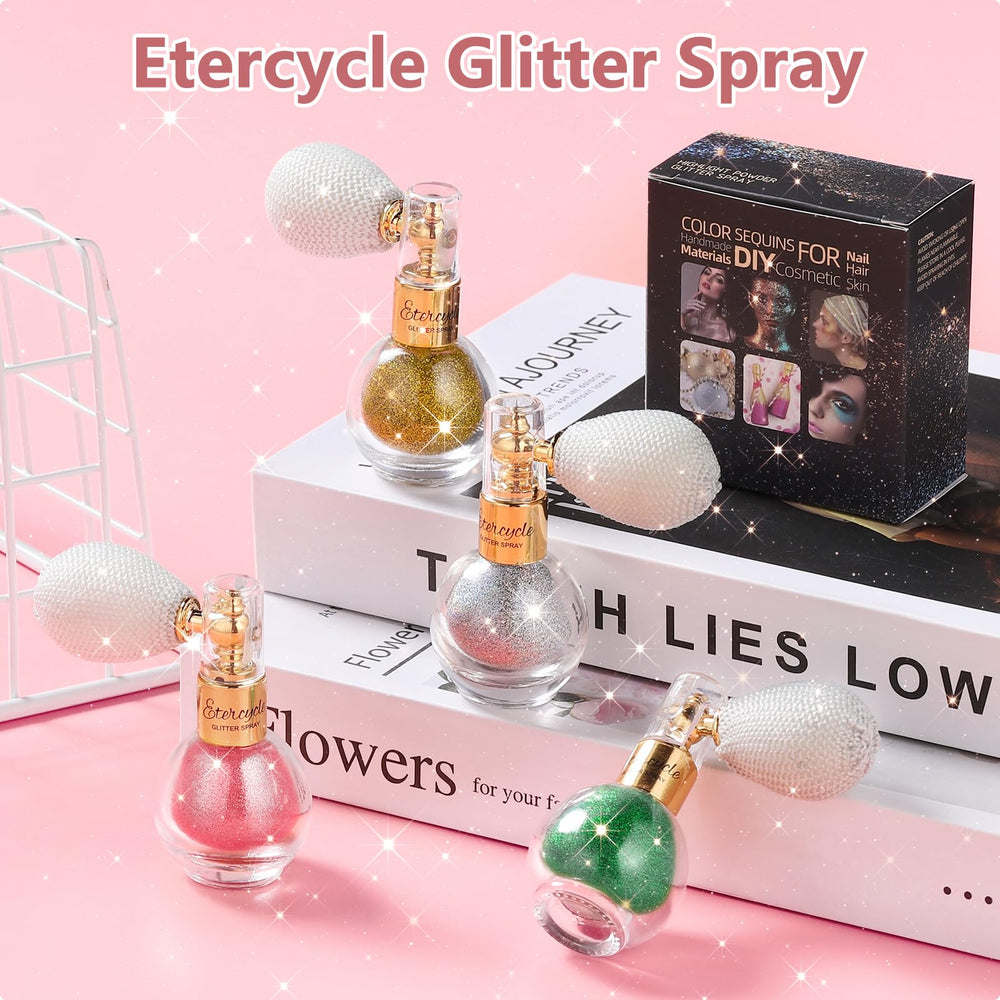 Etercycle party stage lights enhance the glitter's dramatic glow.