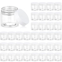 Eternal Moment 2oz clear jar with white lid for compact sample storage and display.