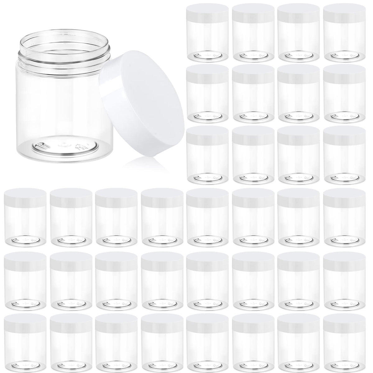 Eternal Moment 3oz jar with white lid for travel cosmetics
