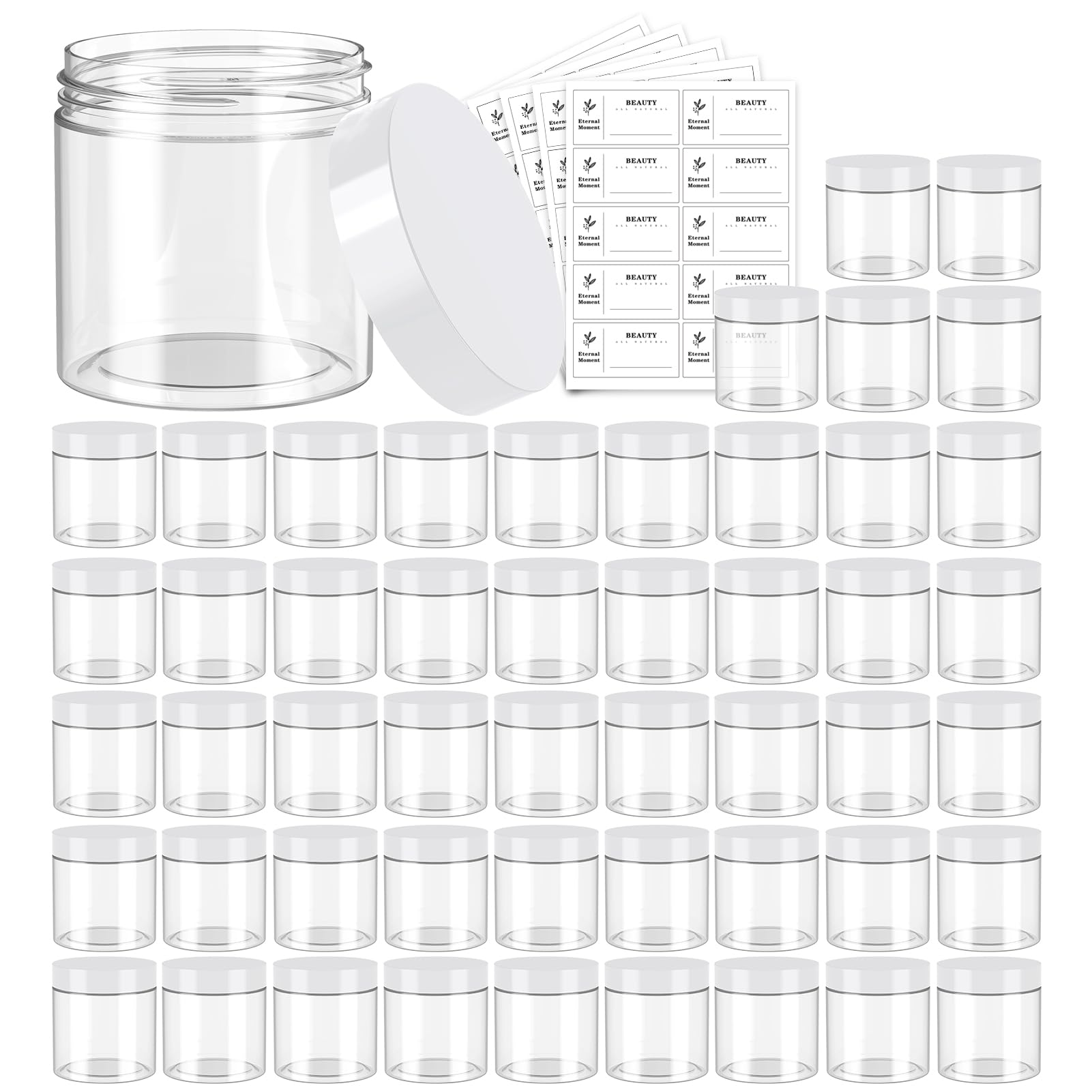 Eternal Moment 4oz jar clear view for easy content identification and display