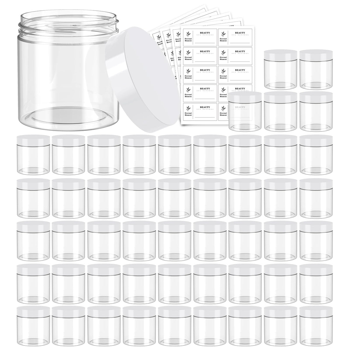 Eternal Moment 4oz jar clear view for easy content identification and display