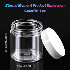 Eternal Moment 4oz jar with white lid, highlighting airtight seal for leak prevention