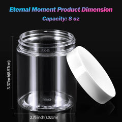 Eternal Moment 8 oz jar with white lid close-up showing secure seal for travel