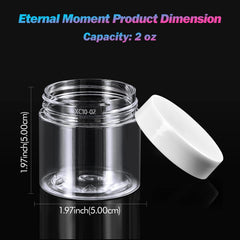 Eternal Moment airtight screw-on lid closeup for leak-free travel cosmetic jars.