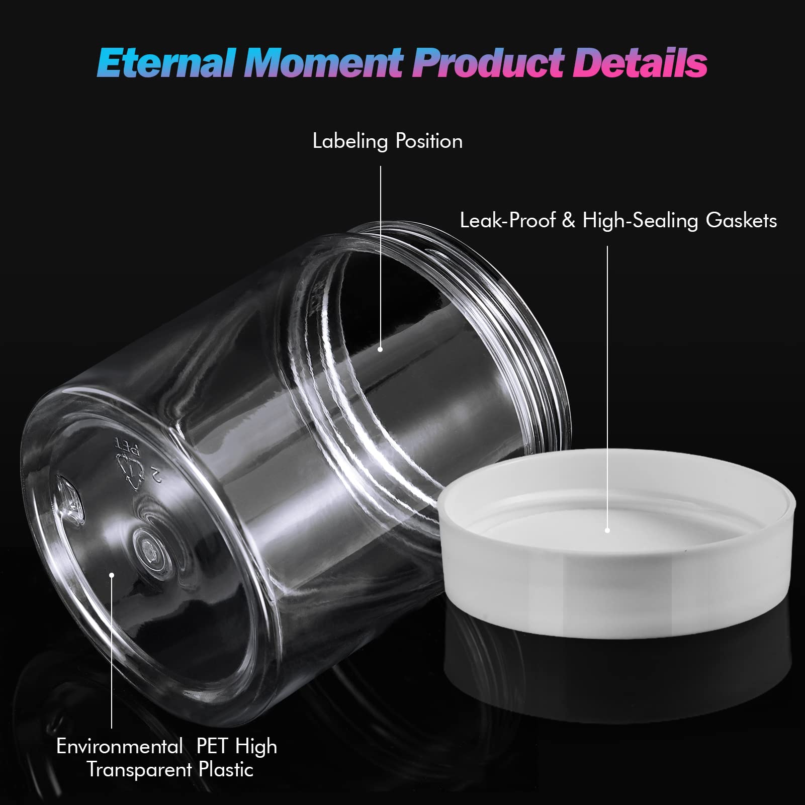 Eternal Moment airtight seal jar top demonstrates leak-proof design for on-the-go lotions