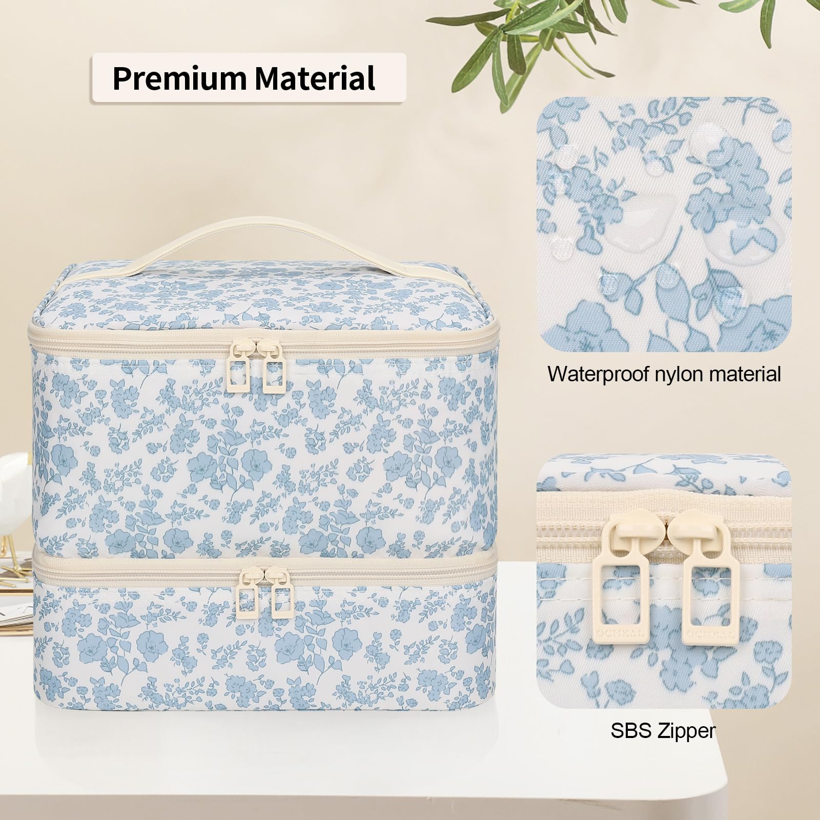 Ethereal Nail Polish Organizer Bag waterproof material protects contents during transit.