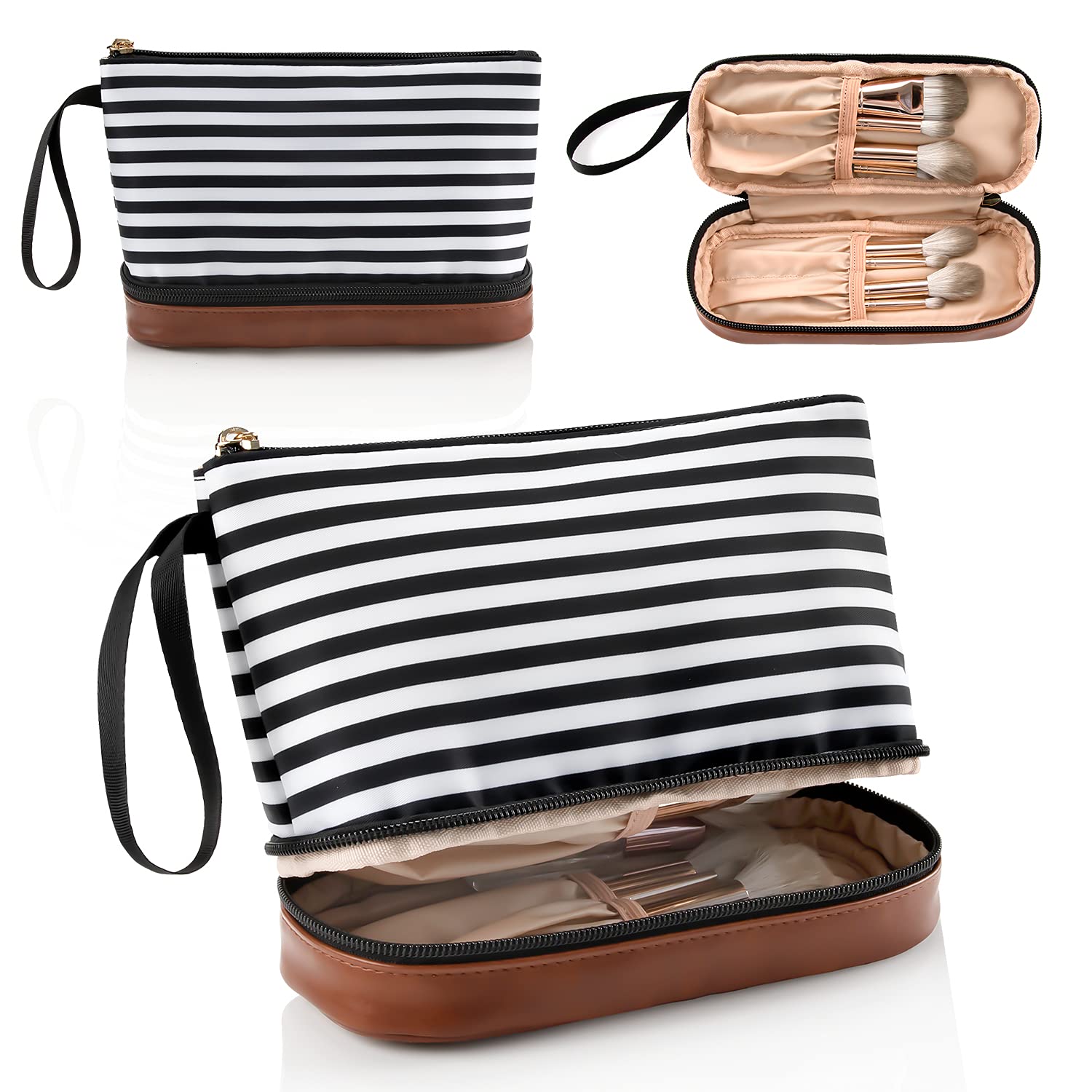 Ethereal small makeup bag front view showing compact purse-ready design.
