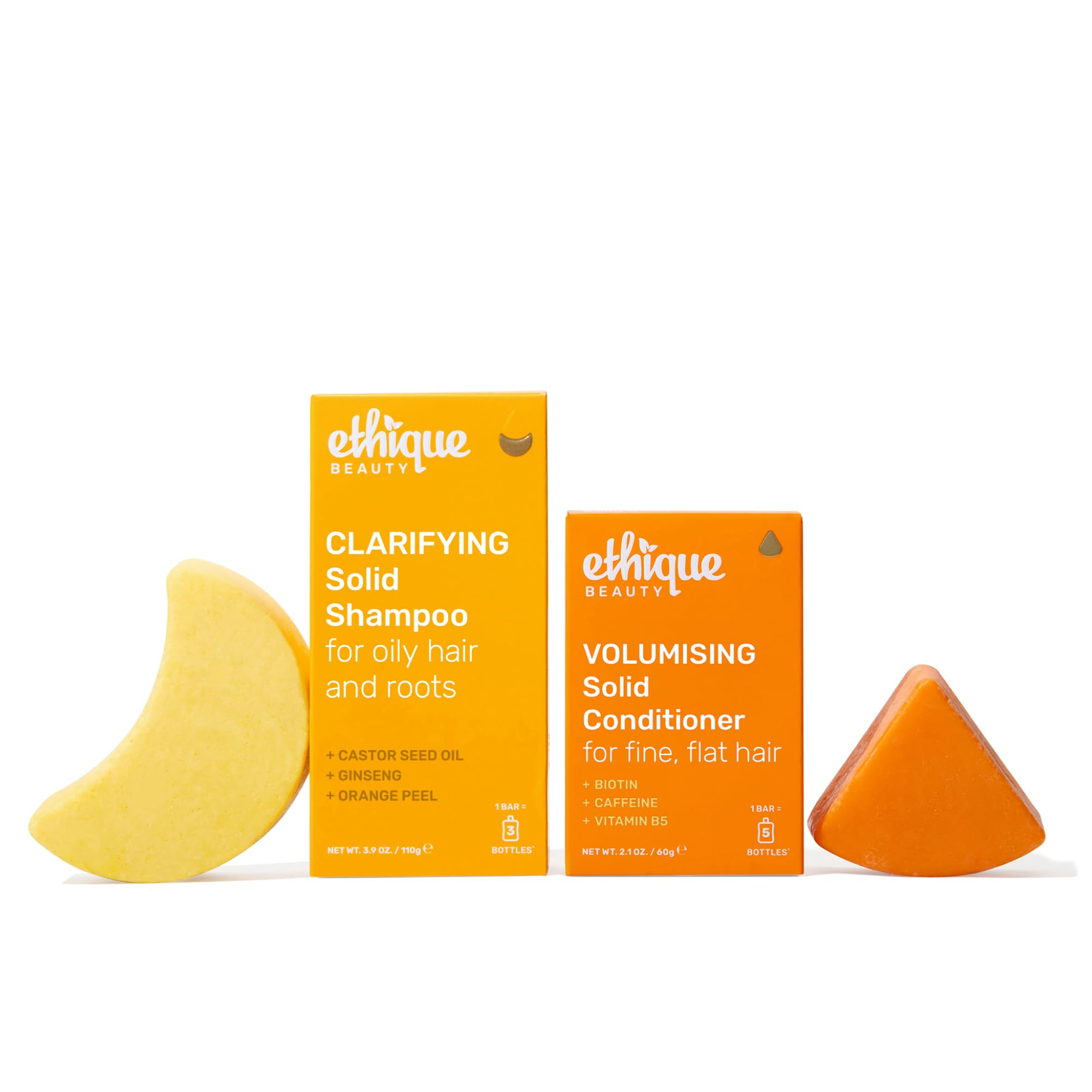 Ethique clarifying shampoo bar lather demonstrates oil-control cleansing.