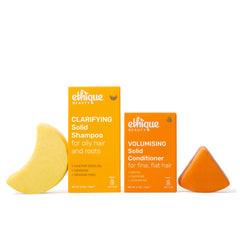 Ethique clarifying shampoo bar lather demonstrates oil-control cleansing.