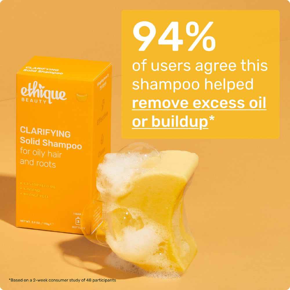 Ethique clarifying shampoo bar travel-size on-the-go convenience