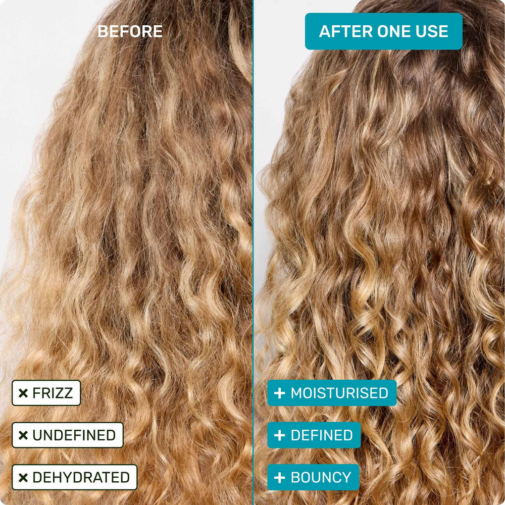 Ethique color-safe conditioner bar on color-treated hair demonstrating gentleness