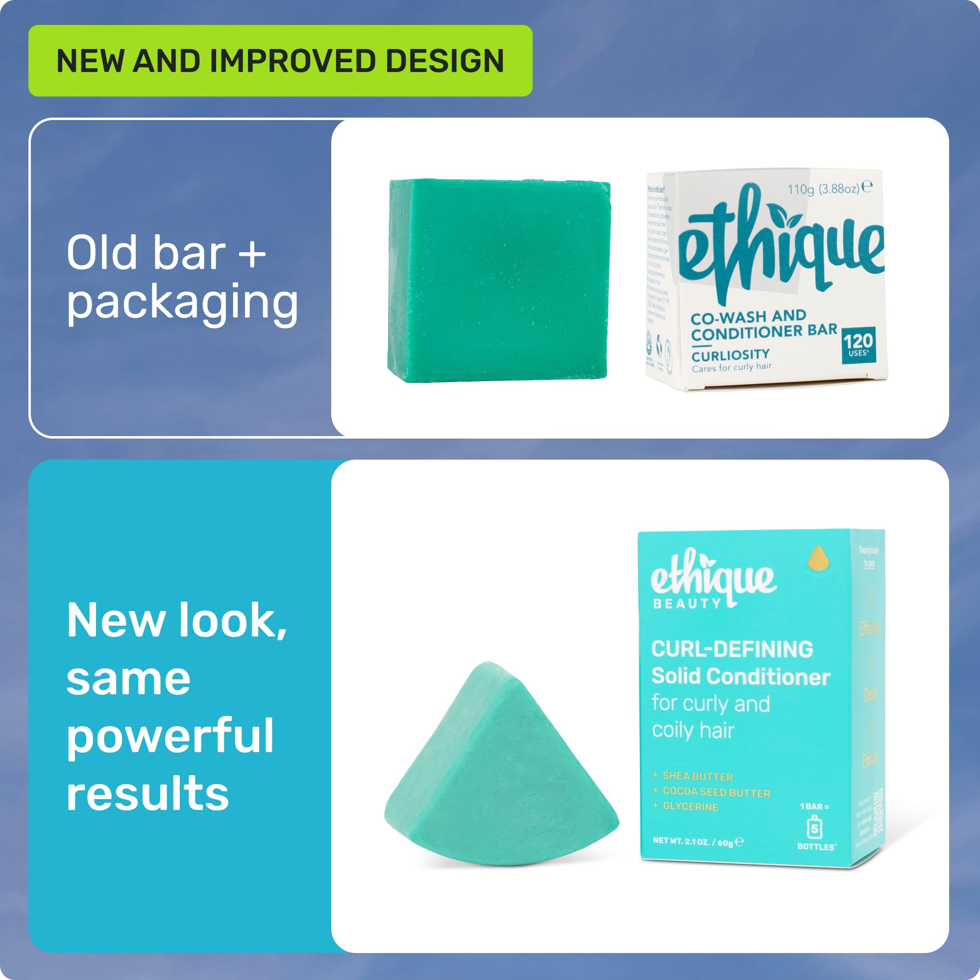 Ethique conditioner bar packaging highlights plastic-free packaging