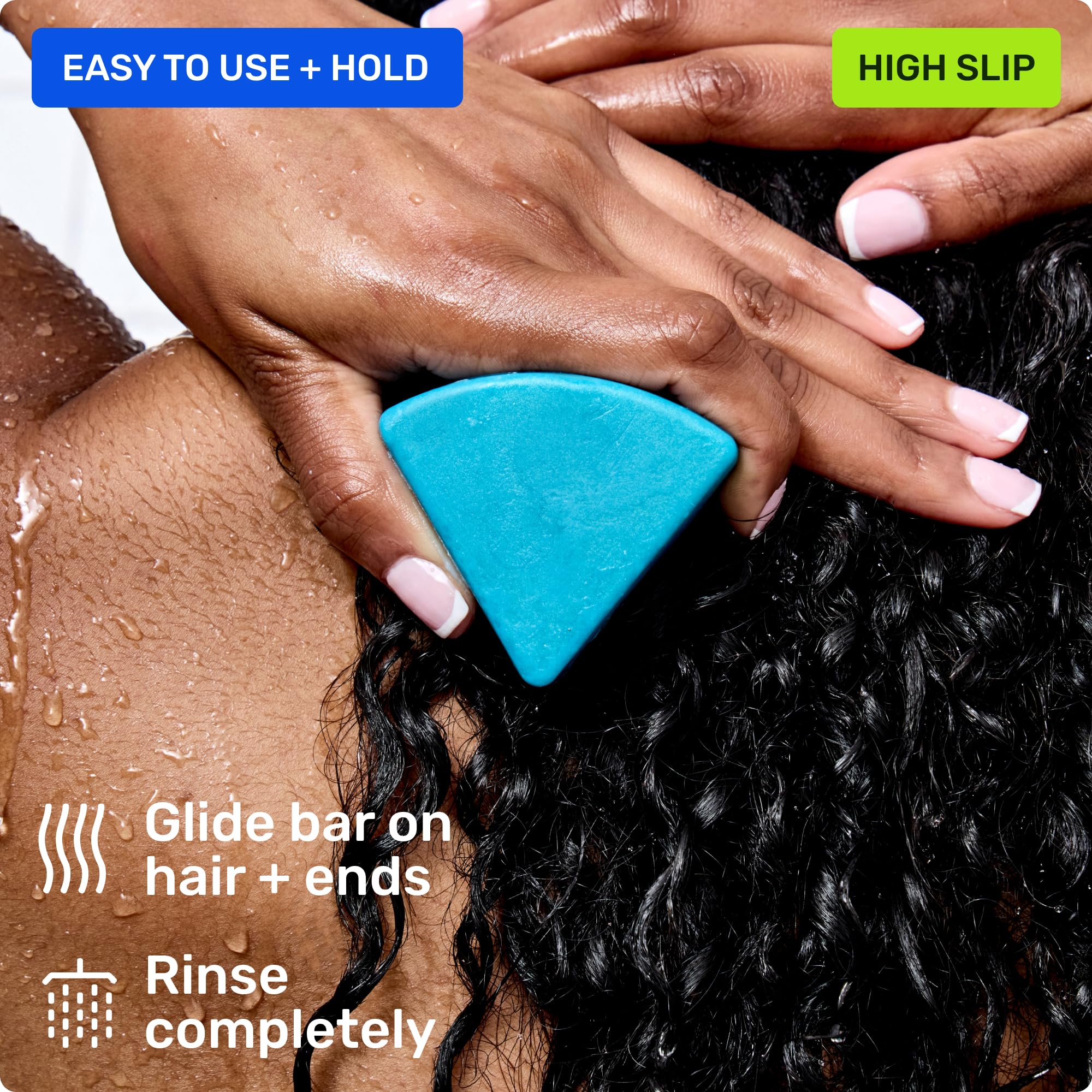 Ethique Hydrating Conditioner Bar travel-size design fits on the go.