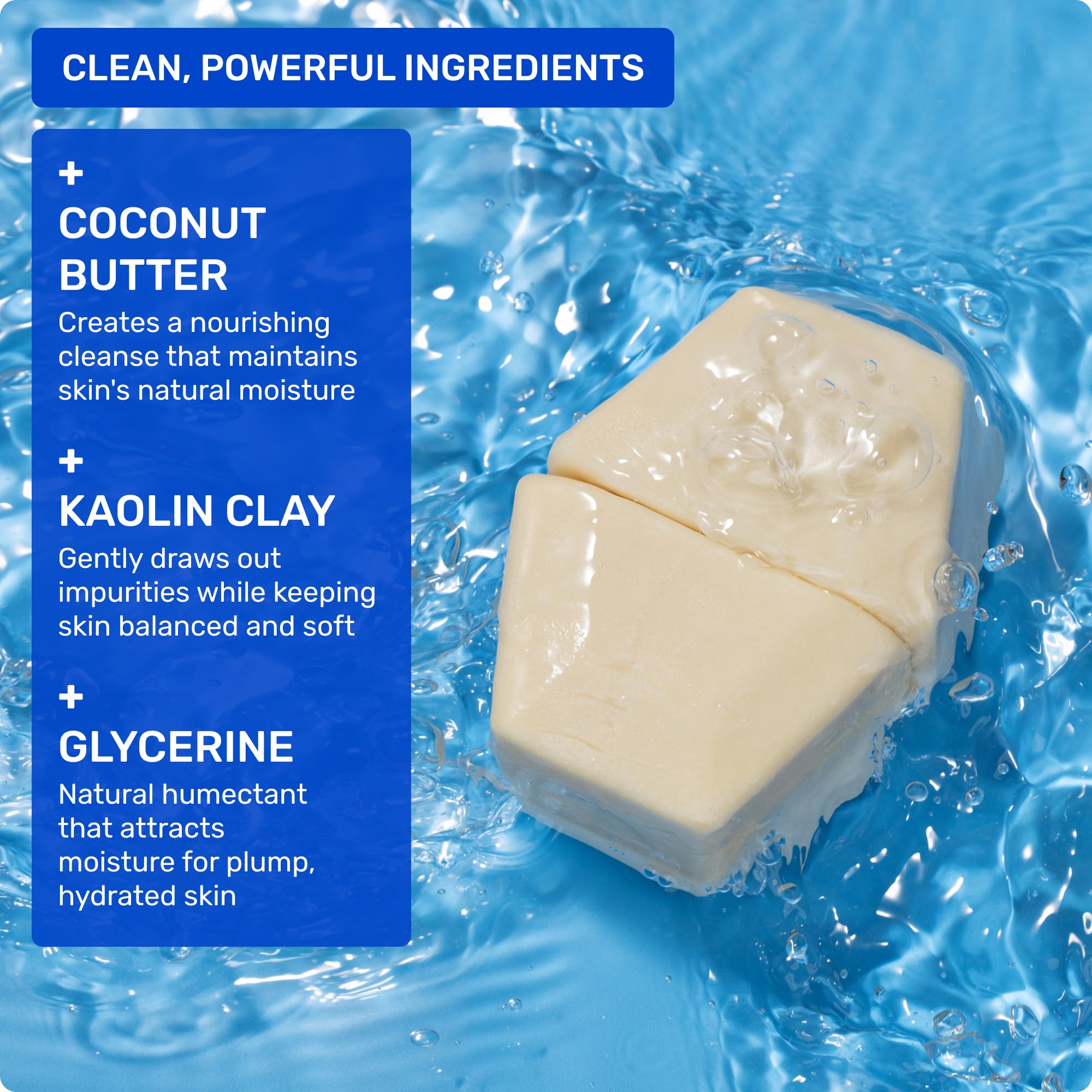 Ethique Hydrating solid cleanser bar lather demonstrates gentle cleansing