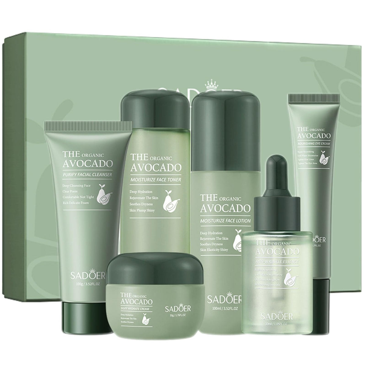 Etuanxi Avocado Skincare Set box, gift-ready hydration kit.
