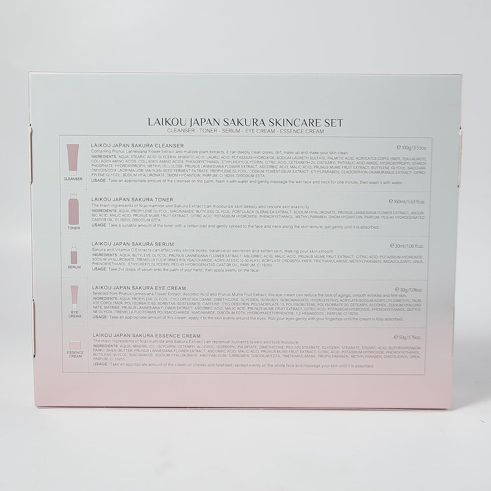 Etuanxi Cherry Facial Kit Open Box shows full five-piece routine
