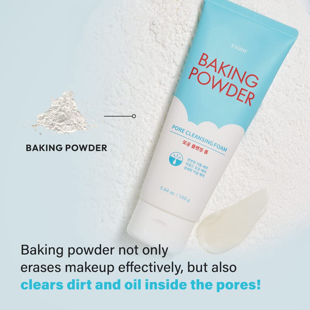 ETUDE pore care with micro-sized baking powder targets dirt and dead cells for smoother skin.