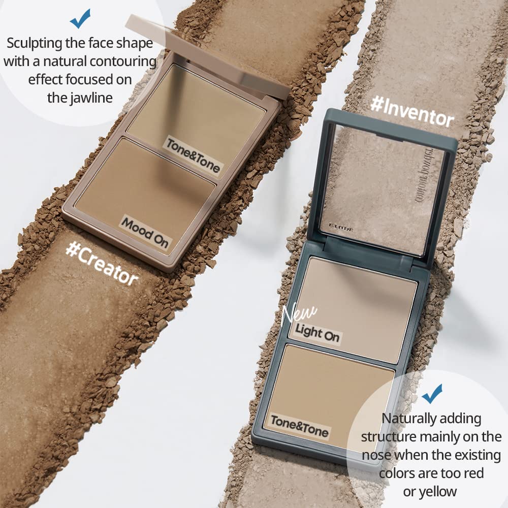 ETUDE Contour Powder shadow-lighting close-up highlights true shadow effect.