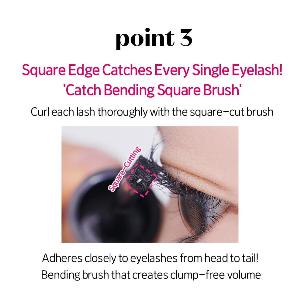 ETUDE Curl Fix Mascara, definición sin grumos para pestañas limpias