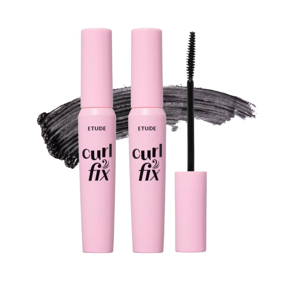 ETUDE Curl Fix Mascara packaging shows premium design for a stylish beauty look.