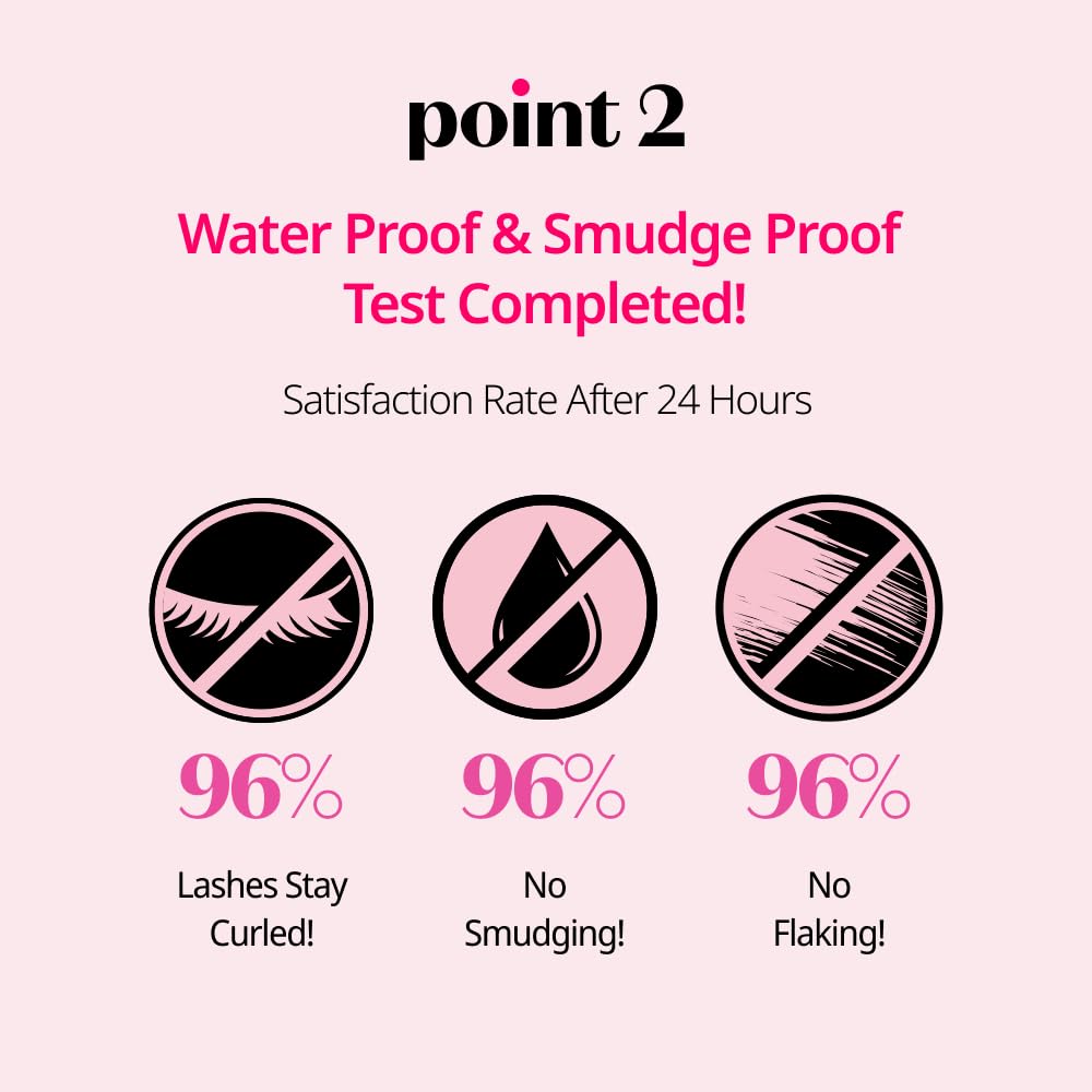 ETUDE Curl Fix Mascara swatch reveals deep black pigment with smooth, buildable coverage.