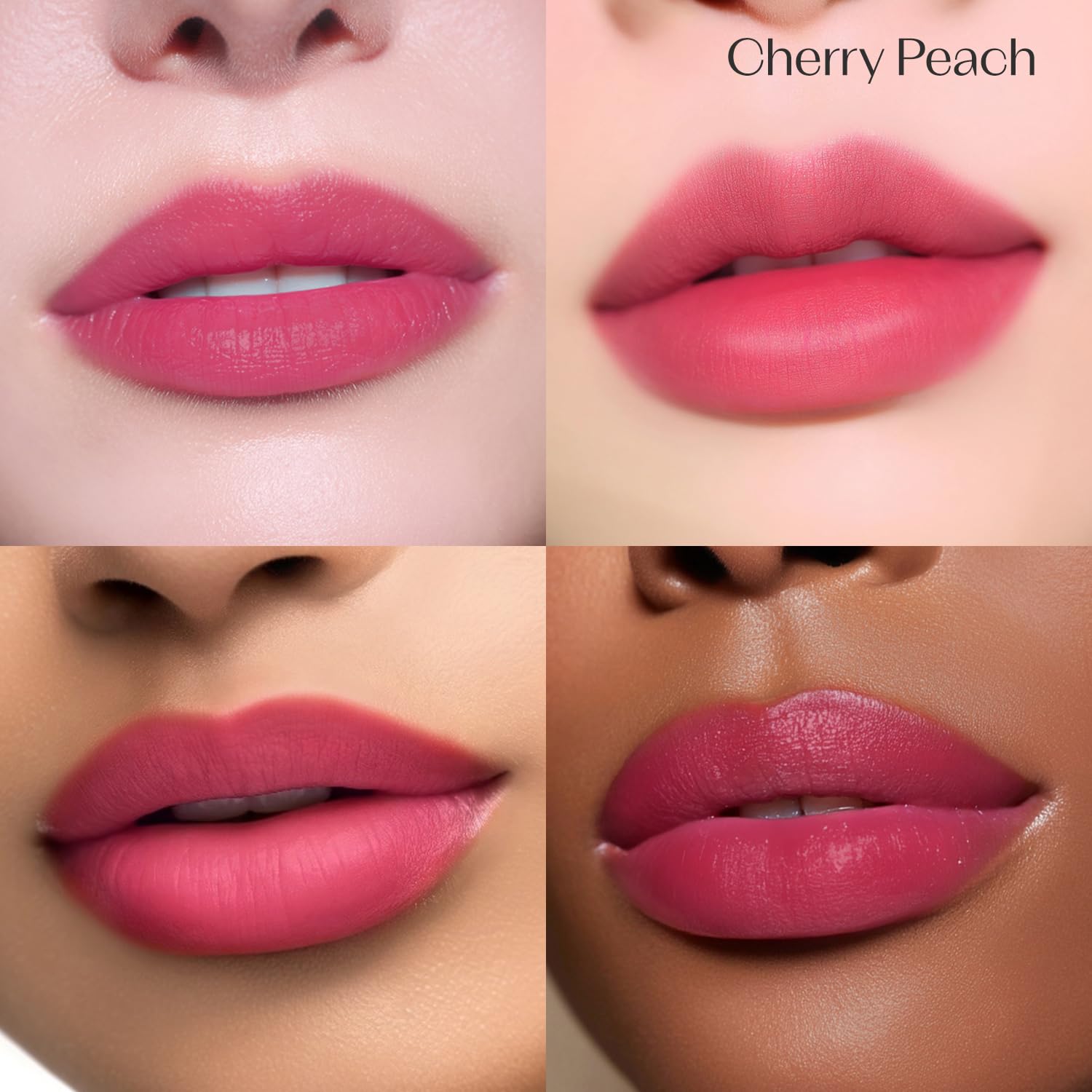 ETUDE Dear Darling Marker Tint 8 Cherry Punch application swatch demonstrates easy-drawing tip for precise lip art