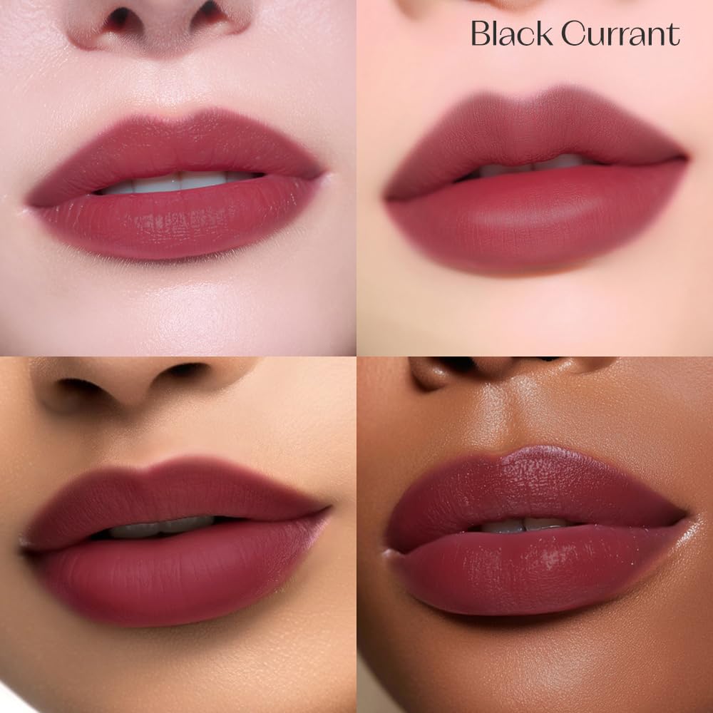 ETUDE Dear Darling Marker Tint Black Currant swatch reveals rich pigment payoff.