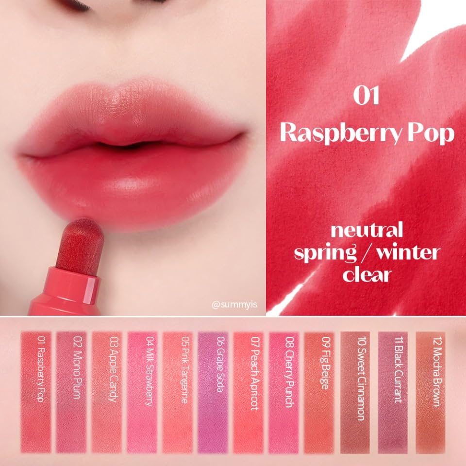 ETUDE Dear Darling Marker Tint Raspberry Pop wet-look finish for juicy glossy lips