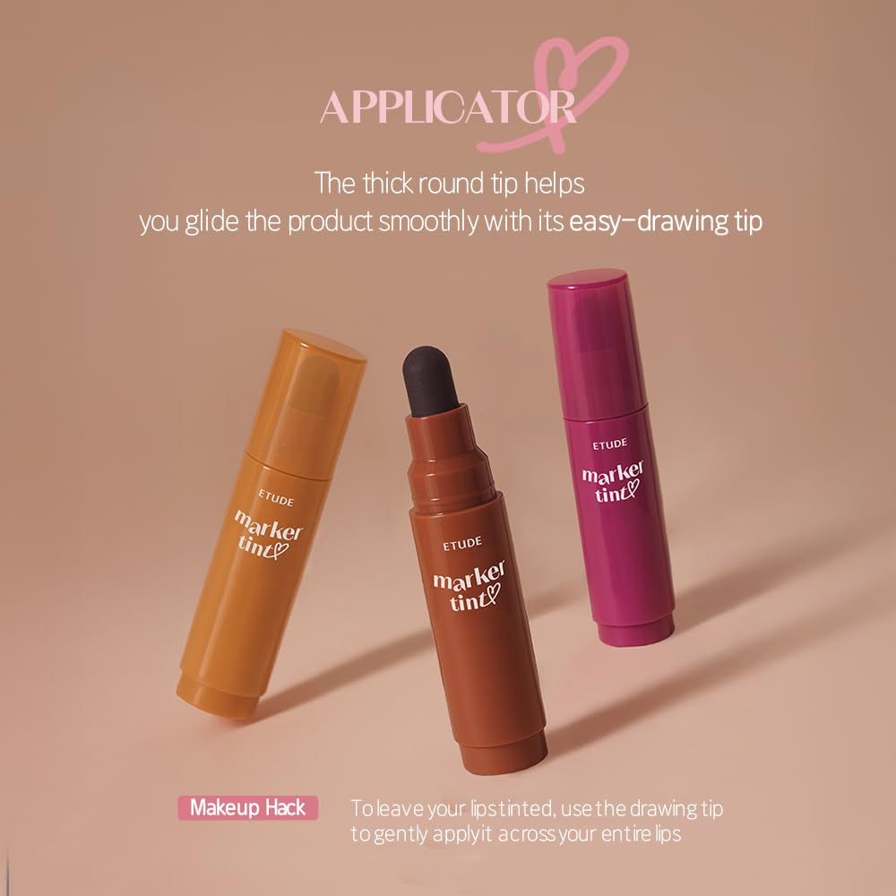 ETUDE Dear Darling Marker Tint Sweet Cinnamon display-pack supports retail appeal.