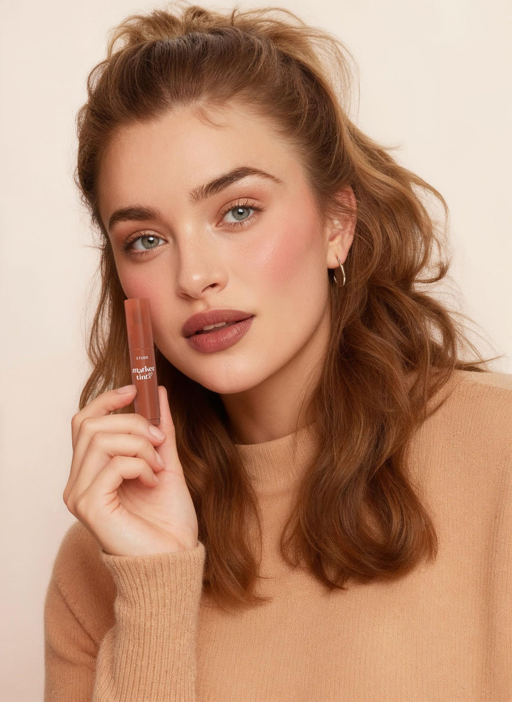 ETUDE Dear Darling Marker Tint Sweet Cinnamon long-lasting-coverage ensures lasting color.