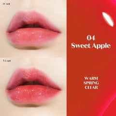 ETUDE Dear Darling Oil Tint #4 Sweet Apple cap swatch for color payoff