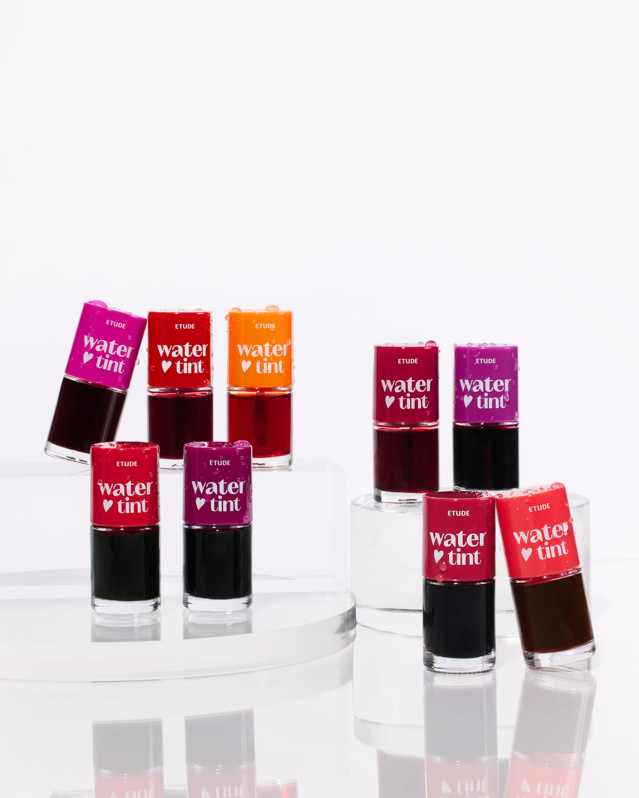 ETUDE Dear Darling Water Tint Grape Ade application spread demonstrates quick blending on skin.