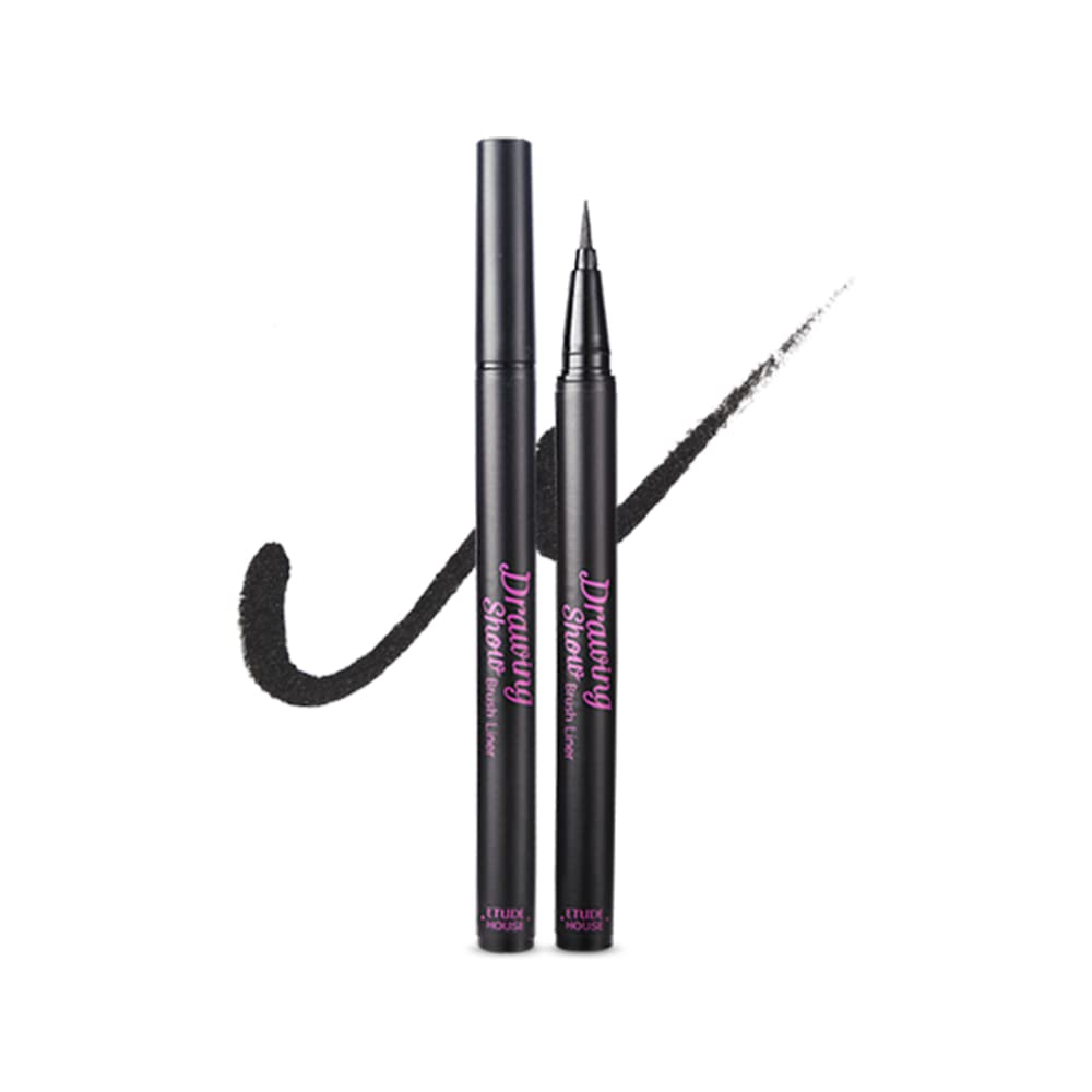 ETUDE Drawing Show Brush Eyeliner precision-tip for crisp, controlled definition.