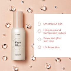 ETUDE Face Blur coral-base swirl for milky skin finish.