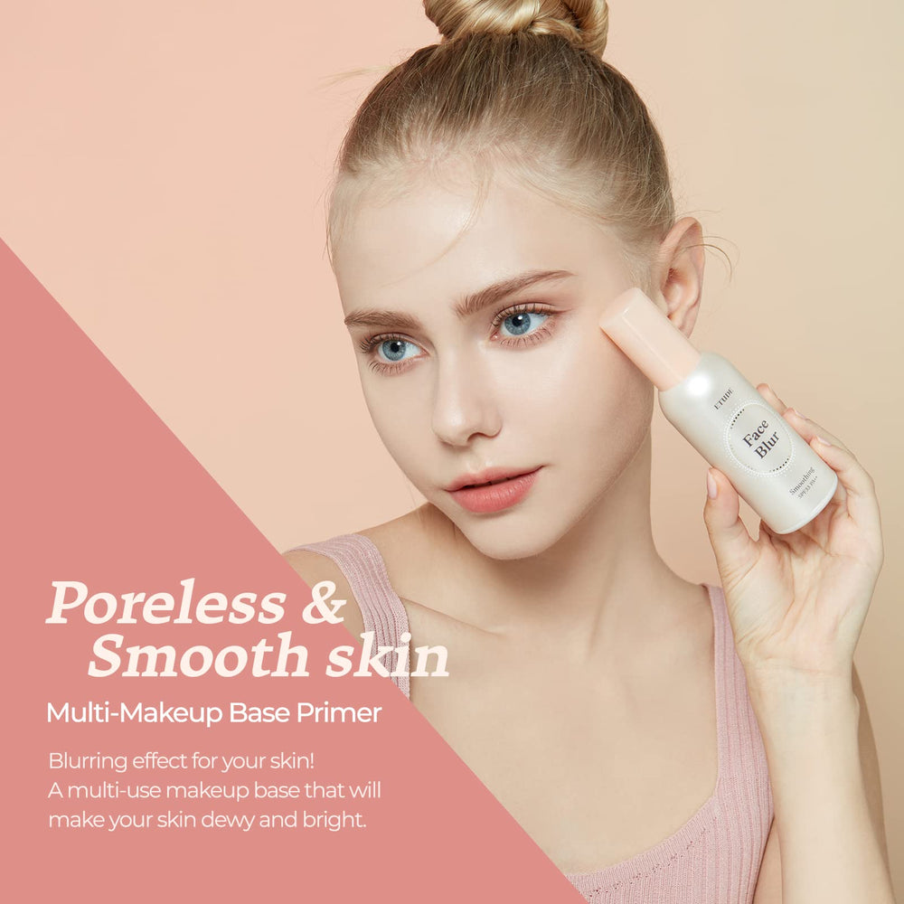 ETUDE Face Blur texture smoothing close-up showing refined skin texture.