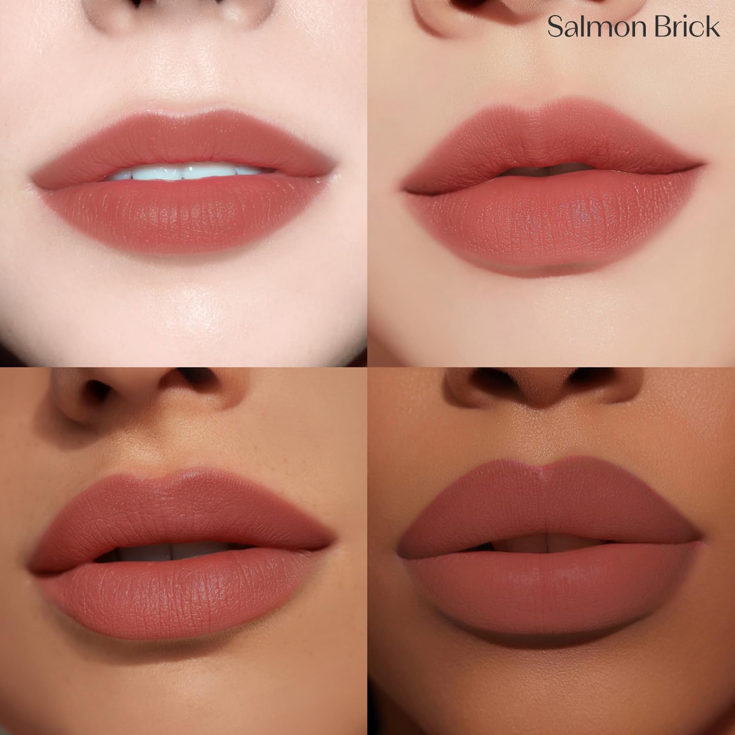 ETUDE Fixing Tint 12 Salmon Brick applicator close-up demonstrates smooth high pigment payoff for lips