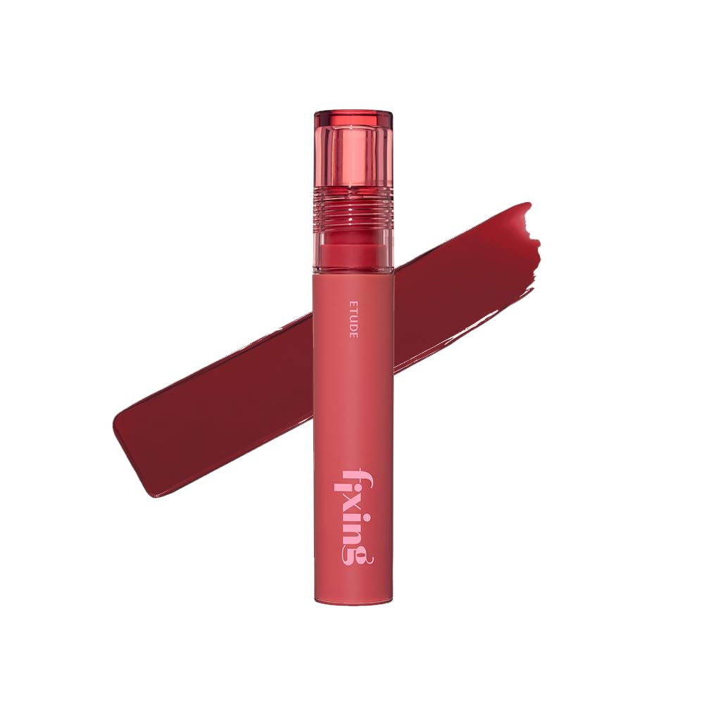 ETUDE Fixing Tint 17 Berry Red tube delivers bold pigment with long lasting wear.