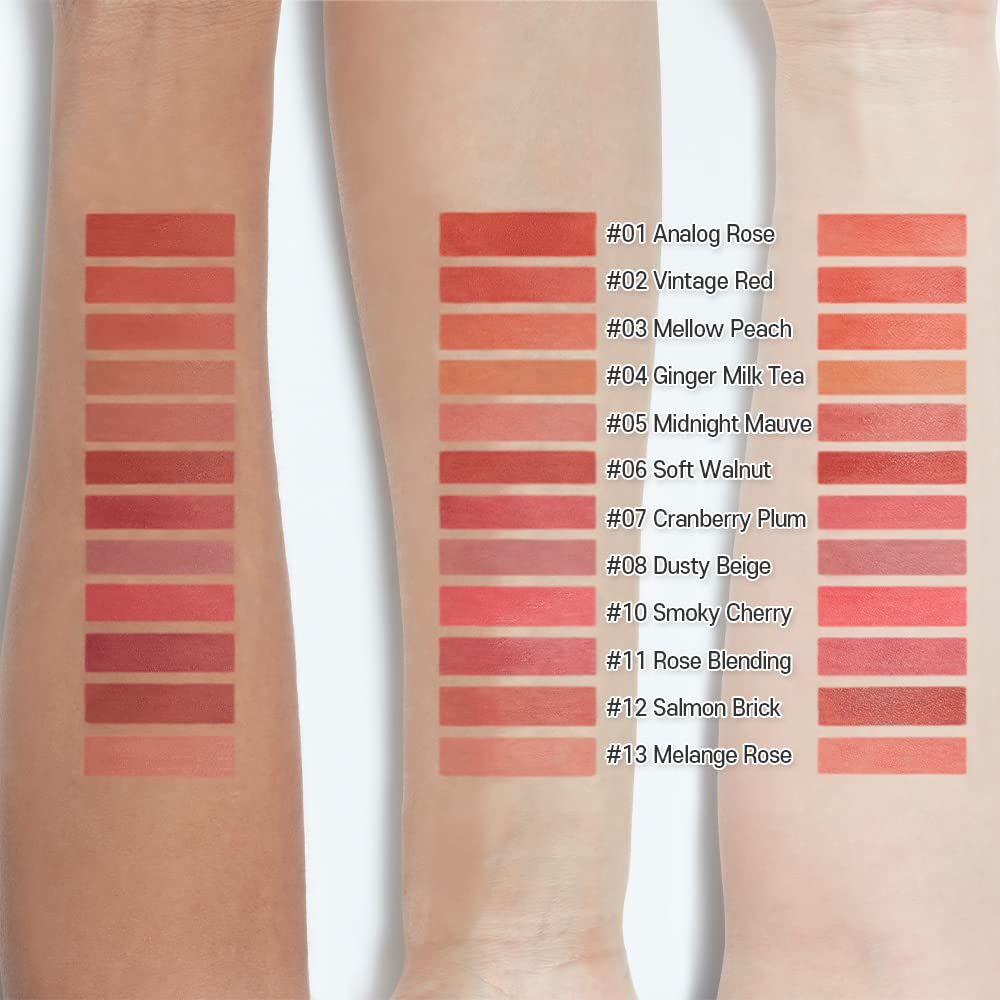 ETUDE Fixing Tint full-coverage swatches displaying rich pigmentation.