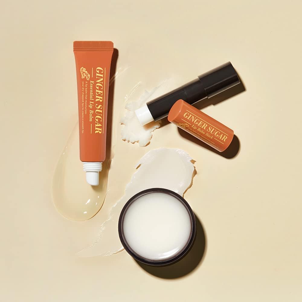 ETUDE Ginger Sugar Overnight Lip Mask jar label highlights ginger for a refreshing, nourishing experience