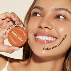 ETUDE Ginger Sugar Overnight Lip Mask swatch on lips demonstrates smooth, moisturized lips