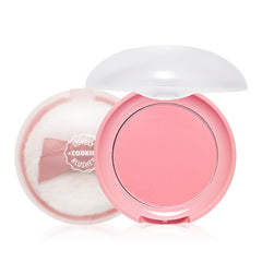 ETUDE Lovely Cookie Blusher Grapefruit Jelly puff applies light, blendable color