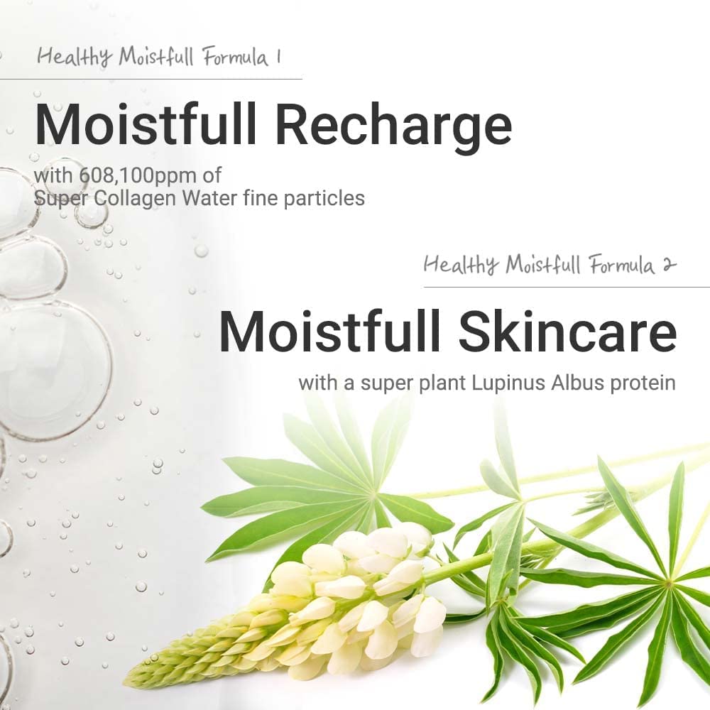 ETUDE Moistfull application tips image demonstrates gentle patting for even hydration.