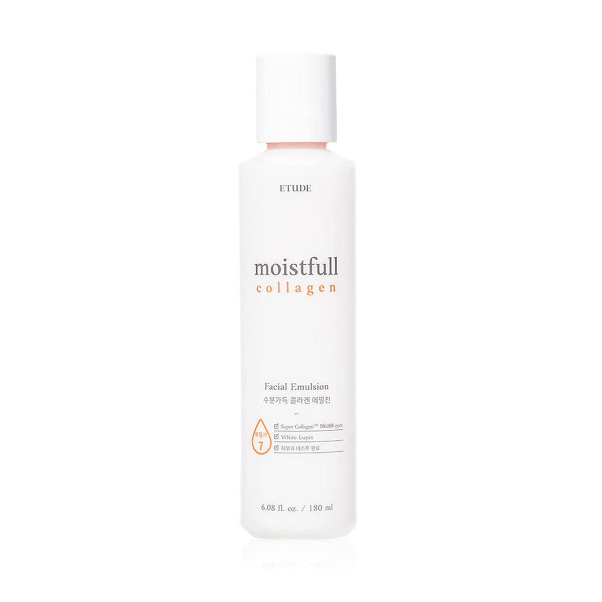 Etude Moistfull Collagen Emulsion bottle closeup highlighting hydration for dewy skin