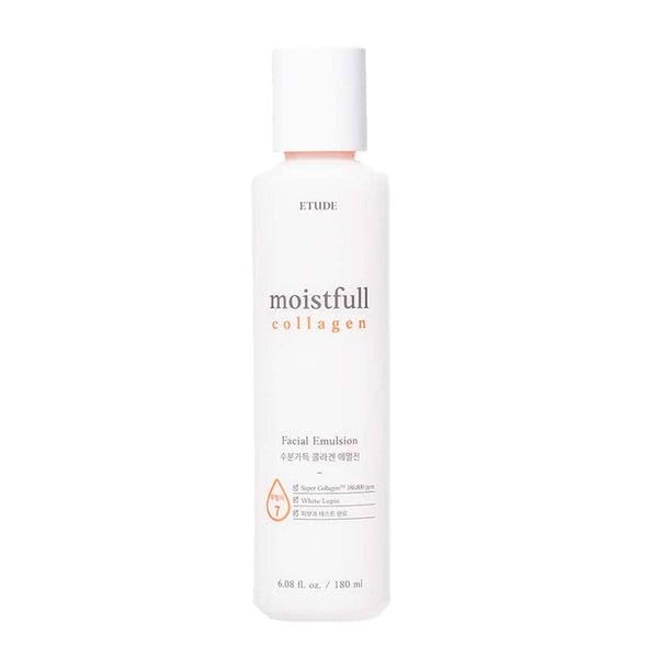 Etude Moistfull Collagen Emulsion on fingertips ready for makeup prep with lightweight moisture