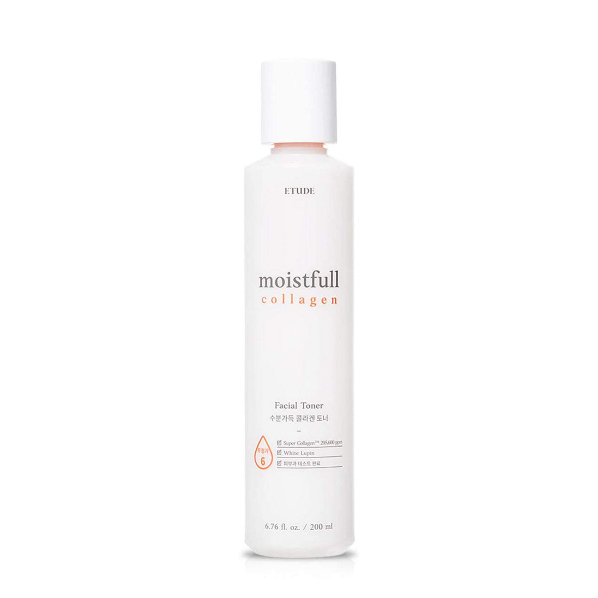 Etude Moistfull Collagen Toner bottle shot shows instant hydration for dewy skin