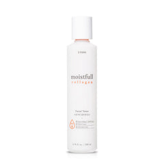 Etude Moistfull Collagen Toner bottle shot shows instant hydration for dewy skin