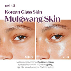 ETUDE Nymph Aura Volumer hydration ingredients visual emphasizes hyaluronic acid and nourishing oils.