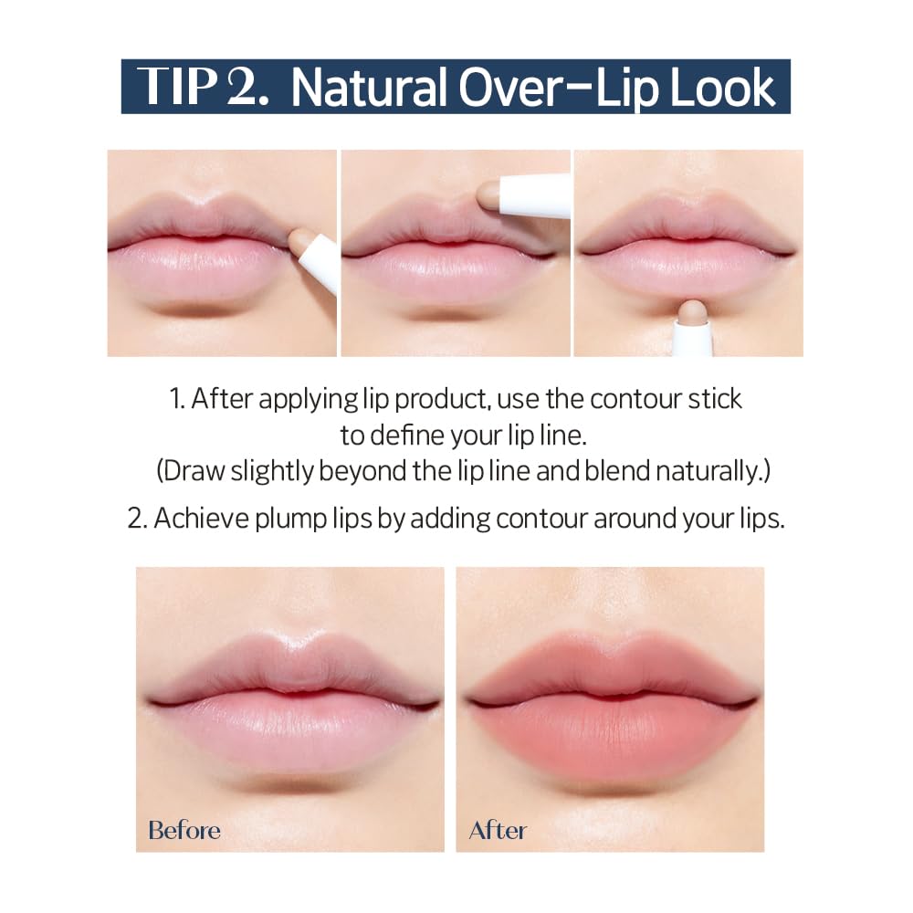 ETUDE Reborn Maker Contour Stick cheek contour closeup emphasizes sculpted look and soft edges.