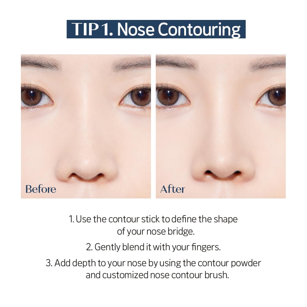 ETUDE Reborn Maker Contour Stick nose contour closeup illustrates precise definition and versatile shading.