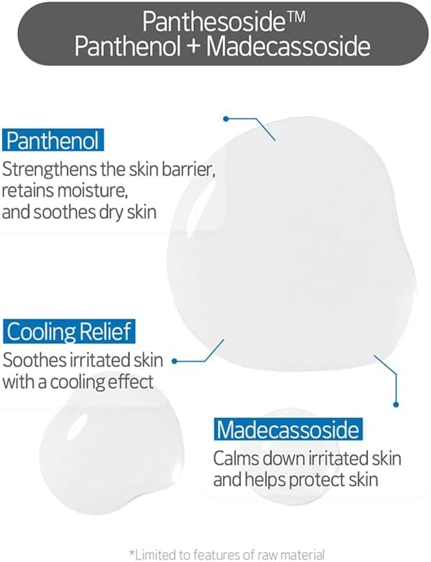 Ingredients of ETUDE SoonJung toner showcasing soothing Panthenol and Madecassoside.